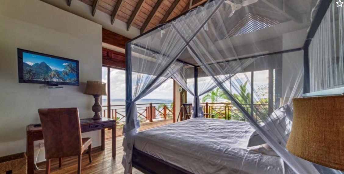 Beach Front Villa in Saint Lucia for sale Bedroom