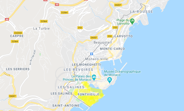 Luxury Apartment Monaco Fontvieille Location Map Guetig Group