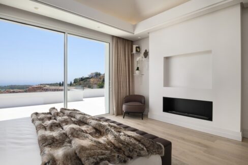 5 bedroom golf and sea view villa in El Paraiso Estepona bedroom fire place